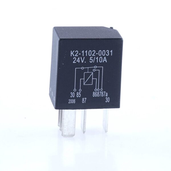 Micro Relay 24V, 5/10A, changeover contact