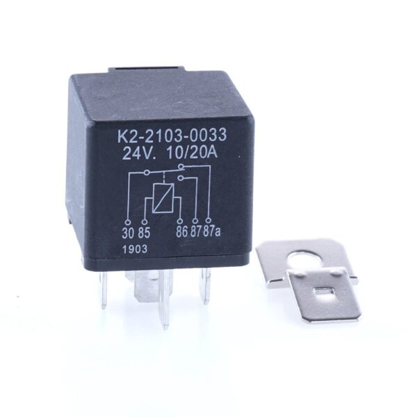 Mini Relay 24V, 10/20A, changeover contact