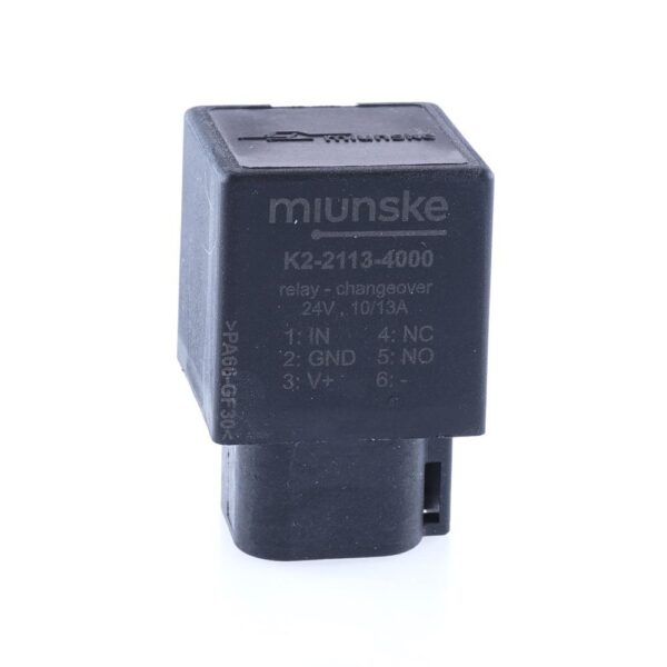 Relay 24V, 10/13A, change over contact, with diode, IP68 with DEUTSCH contact
