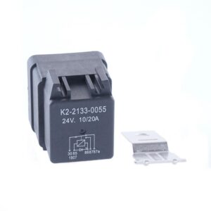 Mini Relay 24V, 10/20A, changeover contact, with diode, flap, waterproof with socket