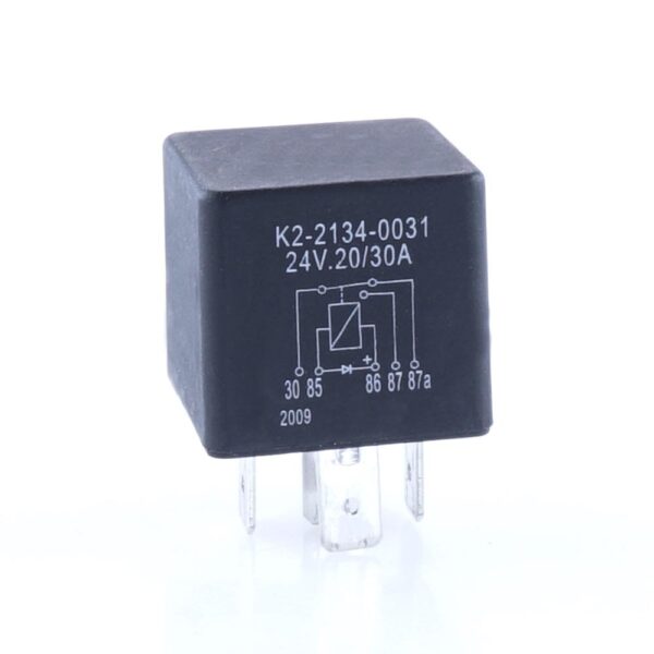 Mini Relay 24V, 20/30A, changeover contact, with diode