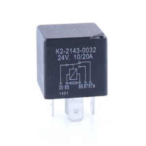 Mini Relay 24V, 10/20A, changeover contact, with resistor, sealed