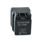 Mini Relay 24V, 30/40A, changeover contact, with resistor, flap, waterproof