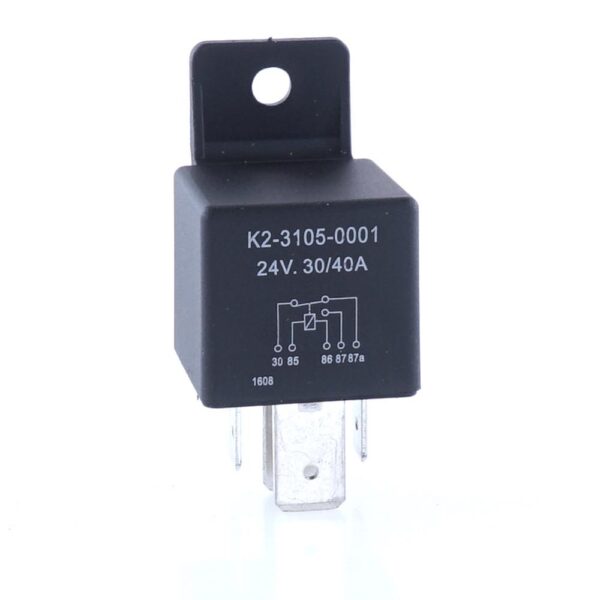 Power Relay 24V, 30/40A, changeover contact