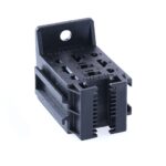 Mini Relay Socket with bracket and extension for safety catch, 5×6.3mm + 4×2.8mm