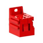 Power Relay Socket with bracket and extension, 2×9.5mm, 3×6.3mm+4×2.8mm, red (similar to RAL 3020)