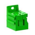 Power Relay Socket with bracket and extension, 2×9.5mm, 3×6.3mm+4×2.8mm, green (similar to RAL 6024)