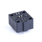 Mini-relay-socket, 5-pole, 5 x 6,3mm, PFT, black