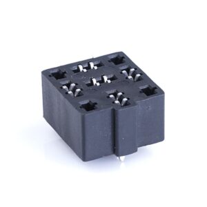 Mini-relay-socket, 5-pole, 5 x 6,3mm, PFT, black