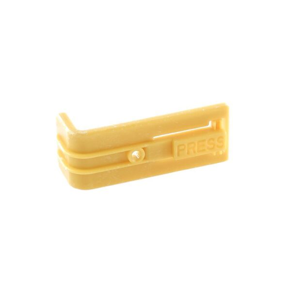 Securing Bracket for mini relay socket, yellow, length 47mm