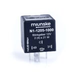 Flasher 12V, 2(4) x 21W + 0…5W, fully electronic, with control output