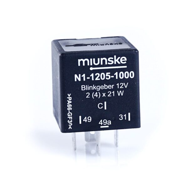 Flasher 12V, 2(4) x 21W + 0...5W, fully electronic, with control output