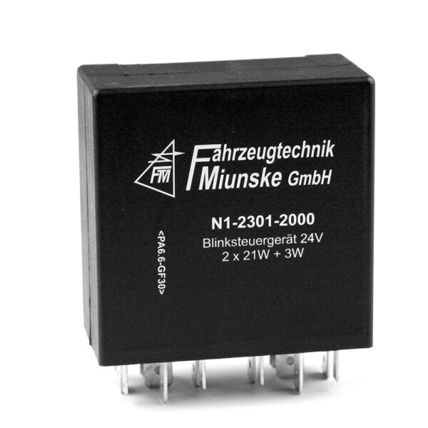 Flasher 24V, 2 x 21W + 1 x LED, mixed mode, multi channel, fully electronic, no-load control inputs