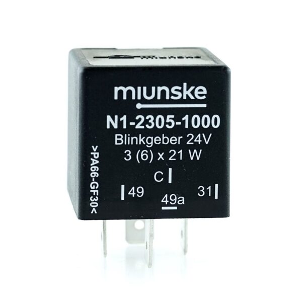 Flasher 24V, 3(6) x 21W + 0...5W, fully electronic, with control output