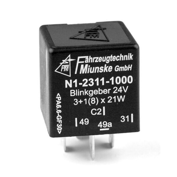 Flasher 24V, 3+1(8) x 21W + 0...5W, fully electronic, with control output
