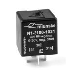 Universal Flasher 9V…30V, 200W/24V, fully electronic, with neg. start-stop-input, 1kOhm pull up