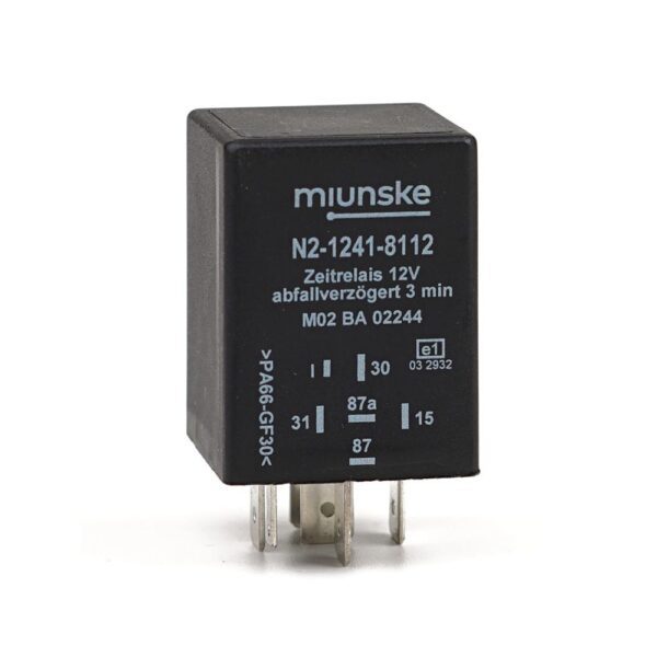 Switch-off Delayed Timer Relay 12V, 3min, NC 25A/NO 25A, dry contact, retriggerable, waterproof