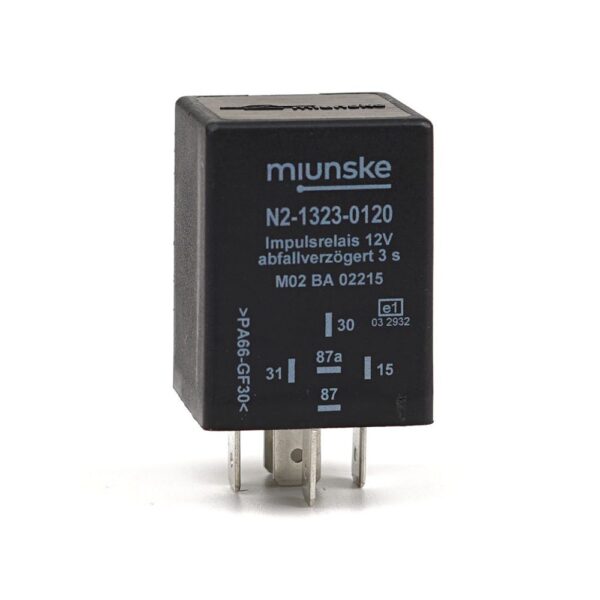 Switch-off Delayed Impulse Relay 12V, 3sec, no dry contact, negative triggered, with diode