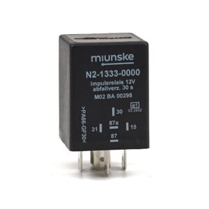 Switch-off Delayed Impulse Relay 12V, 30sec, dry contact, positive triggered