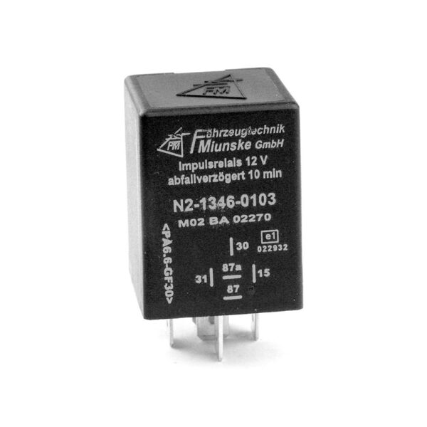 Switch-off Delayed Impulse Relay 12V, 10min, no dry contact, negative triggered