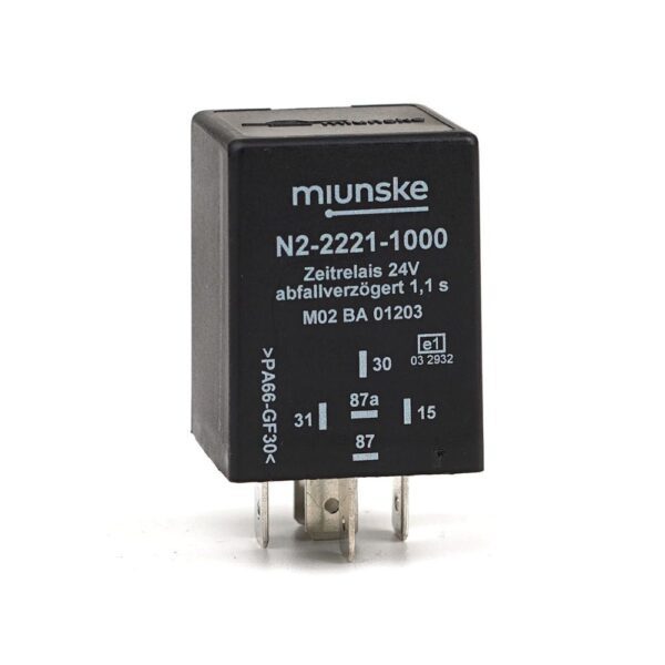 Switch-off Delayed Timer Relay 24V, NC 10A/NO 15A, 1.1sec, no dry contact