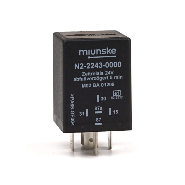Switch-off Delayed Timer Relay 24V, NC 10A/NO 15A, 5min, no dry contact