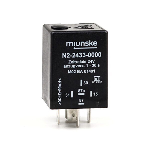 Switch-on Delayed Timer Relay 24V, 1...30sec, adjustable, dry contact