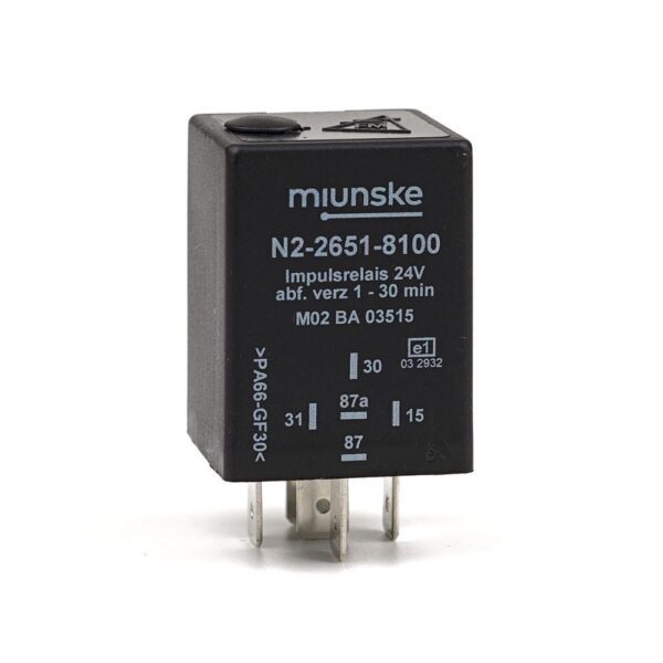 Switch-off Delayed Impulse Relay 24V, NC 30A/NO 30A, 1...30min adjusiable, dry contact, positive triggered