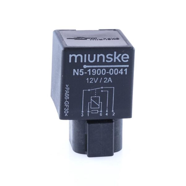 Mini Relay, 12V, 2A, changeover contact, with DTF13-6P