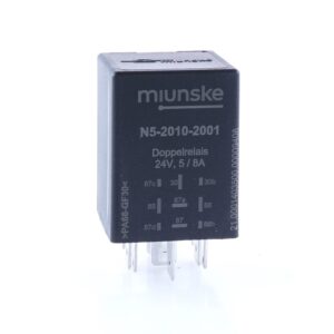 Mini Relay 24V, 5/8A, 2 x change over contacts, with diode seperatly Switchable