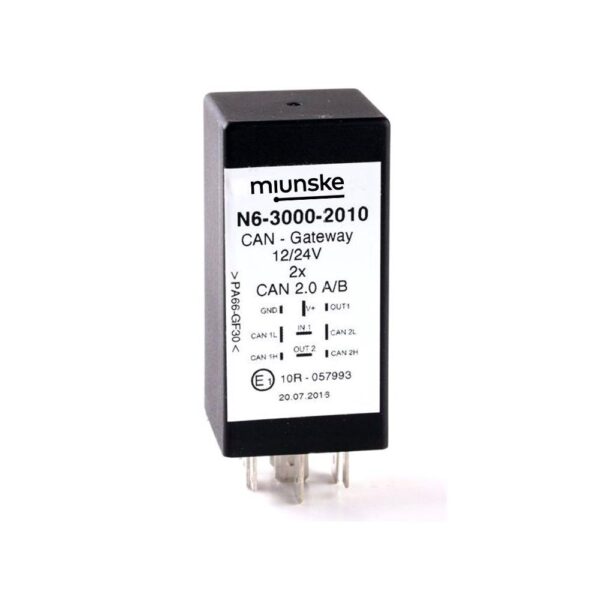 CAN-Gateway 9-36V, CAN2.0/FTM-CAN, bidirectionally, 1x Frequency Input, 2x Output, parameterizable with miunske-toolchain