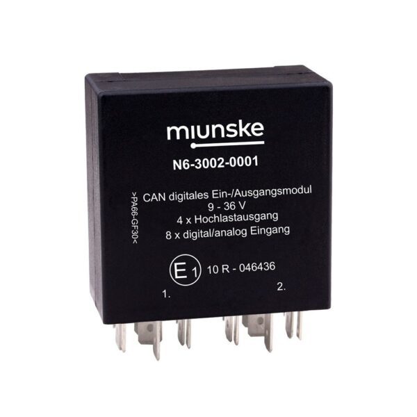 CAN I/O-Module 1G2, 9-36V, 8 x d/a Input, 4 x Power Output