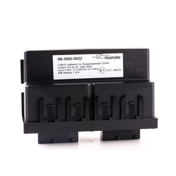 CAN I/O-Module 1G5, 9-36V, 12 x Input (7 x pull-down, 5 x pull-up), 12 x Power Output (high-side), plastic cover screwed