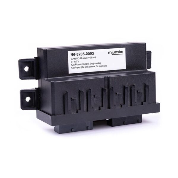 CAN I/O-Module 1G5-48, 9-60V, 12 x Input (7 x pull-down, 5 x pull-up), 12 x Power Output (high-side), plastic cover screwed
