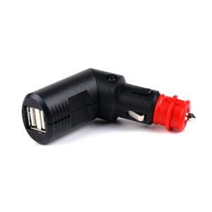 Bendable Double USB Charging Plug, 8-34VDC/5VDC 2x2500mA