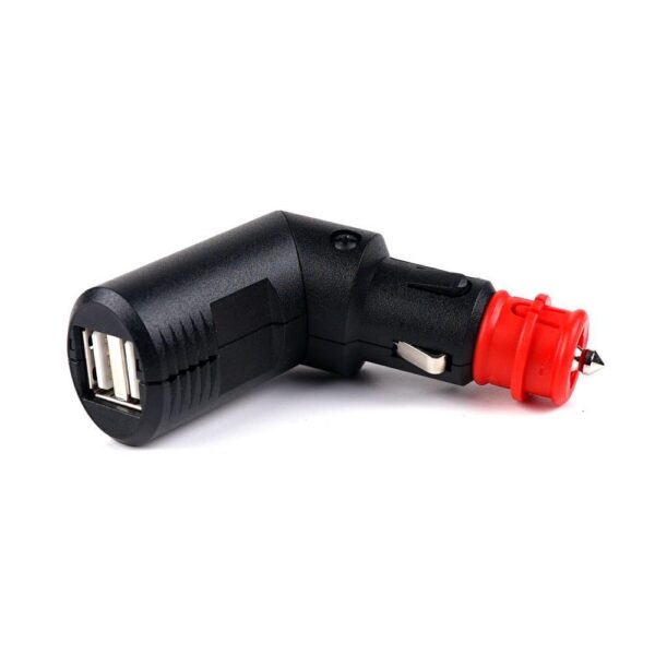 Bendable Double USB Charging Plug, 8-34VDC/5VDC 2x2500mA