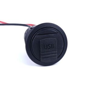 Power Double USB Socket 8-34VDC with integrated power voltage converter, with cap