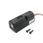 Power USB Double Surface Mounted Socket, 8-34VDC/5VDC 5000mA (2x2500mA) with integrated power voltage converter
