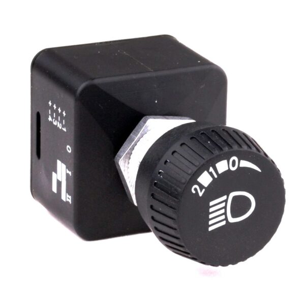 Rotary Switch, 0-I-II/3 levels, unlit, IP53, Symbol "light"