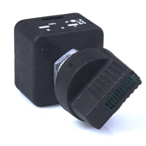 Rotary Switch, I-0-II, illuminated, green, IP53