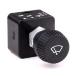 Rotary Switch, I-II-III, unlit, IP53, symbol “windshield wiper”