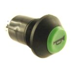 Push Button, 12V/20A, 24V/10A, button green, symbol “horn”