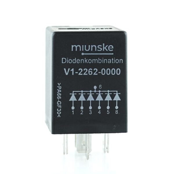 Diode Combination with 6 diodes, 3A, 1000V, 6 diodes with common cathode