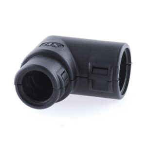 Hinged Conduit Joiner elbow, NW 13-10 90°, black