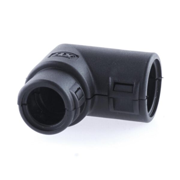 Hinged Conduit Joiner elbow, NW 13-10 90°, black