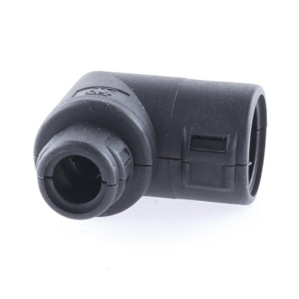 Hinged Conduit Joiner elbow, NW 13-7,5 90°, black