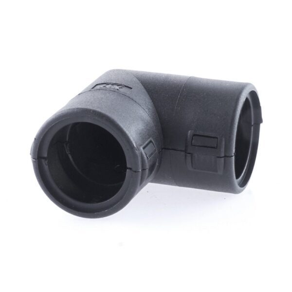 Hinged Conduit Joiner elbow, NW 17-17 90°, black