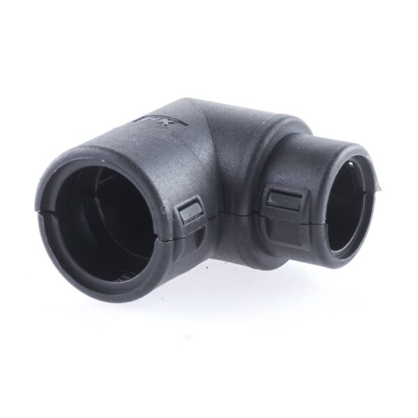 Hinged Conduit Joiner elbow, NW 17-13 90°, black