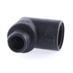 Hinged Conduit Joiner elbow, NW 17-10 90°, black