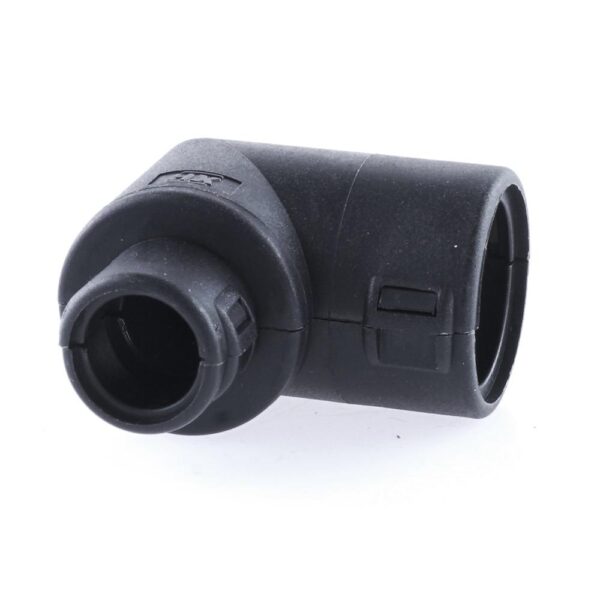 Hinged Conduit Joiner elbow, NW 17-10 90°, black